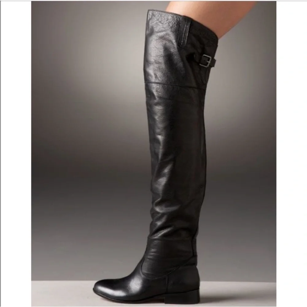 Dolce Vita Donnie over knee black leather boots